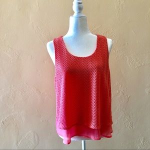 ❇️ NWOT Orange/ Coral Candie’s Tank Top, Size L